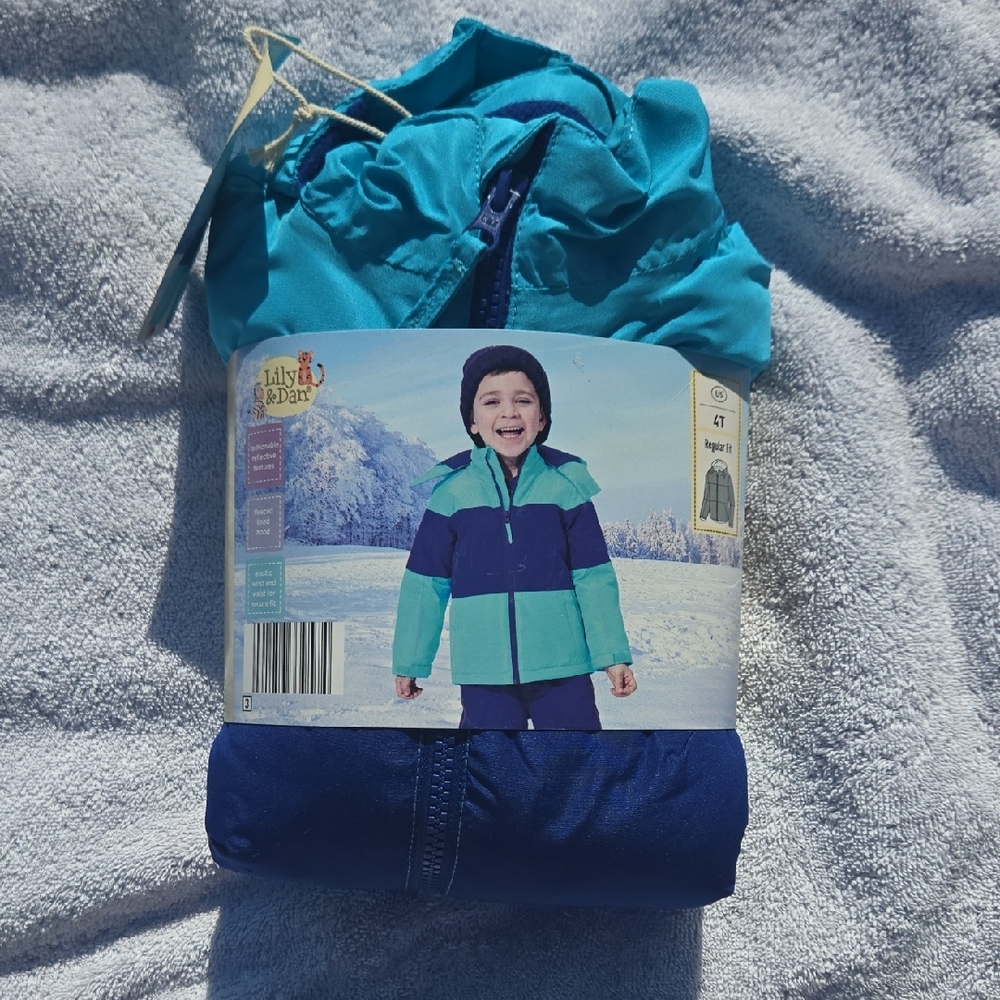 Lilly & Dan Kids Blue Puffer Jacket